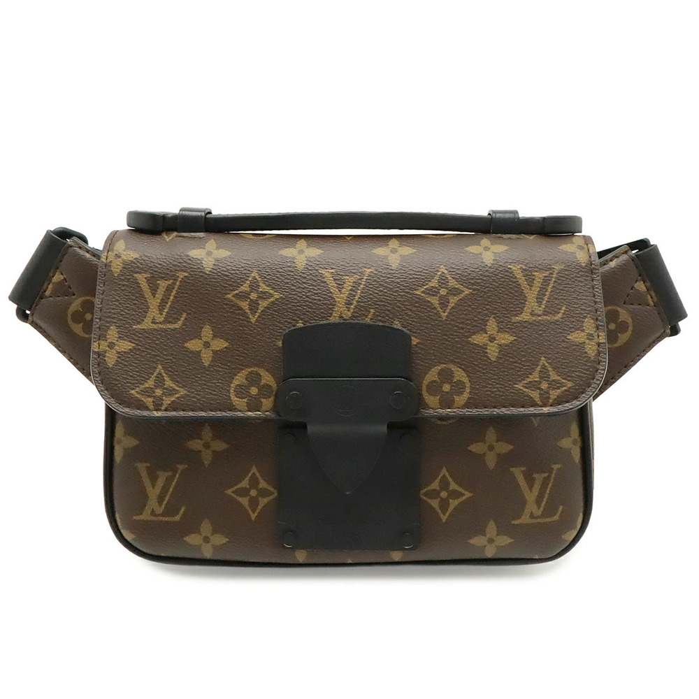 LOUIS VUITTON Monogram Lock Sling Bag Body Shoulder Leather Noir Black